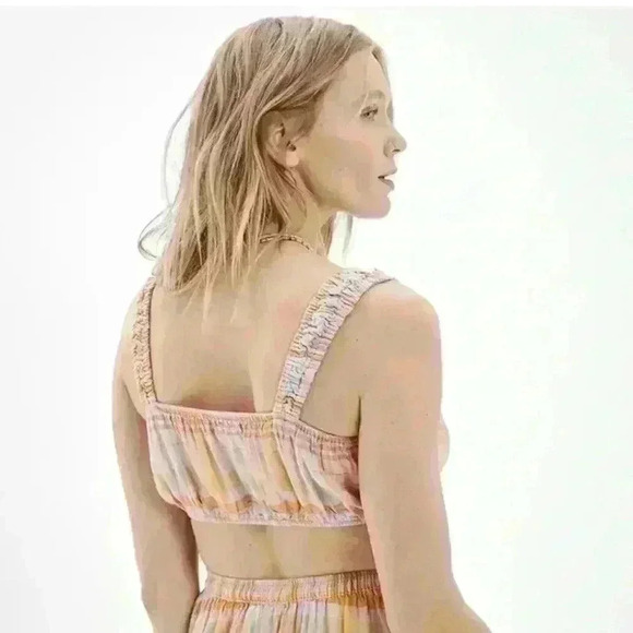 AMERICAN EAGLE | Women's Multicolored Woven Plaid Cropped Bra Cami - Picture 2 of 6